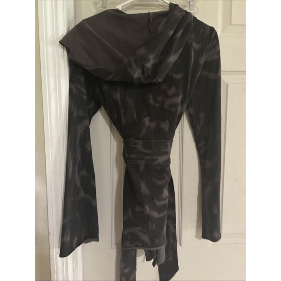 LUCKY BRAND Medium Jacket Kimono Hoodie Jingo IKat Cat Tiger Animal Y2K Vintage - Picture 7 of 8